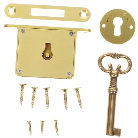 Levemolo Schloss Für Messing Schrankschloss Mit Schlüssel Vintage-aktenschrankschloss Schubladensicherheitsschloss Für Möbel Geeignet Für Zuhause Und Büro