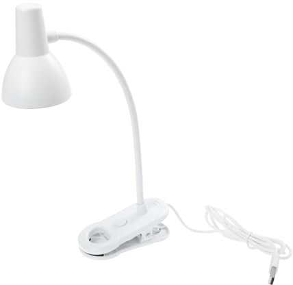 Uonlytech 1pezzi Da Tavolo Led Pinza Luce Per Studio e Design Semplice Camera Da Letto e Ufficio Ricaricabile Tramite Usb