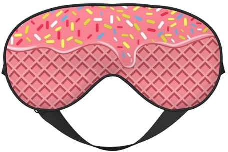 Schokolade mit fließender Creme Schlafmaske, Augenmasken für Schlaf Doppelseitige Schlafmasken für Damen Herren, Verdunkelung Augenabdeckungen zum Schlafen, Reisen
