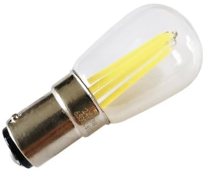 YXJX low voltage bulbs, Confezione da 20, luce LED for frigorifero AC110V 3W T26 E12/E14/E17/B15, luce for macchina utensile con coperchio in vetro(6500K Cool White,12V B15)
