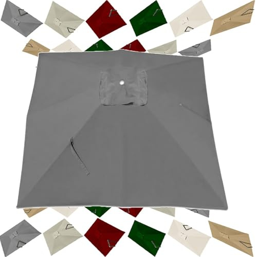 VLKLPZAHAK Toile De Rechange Parasol De Jardin 4x3m Rectangle Tissu De Remplacement pour Parasol Déporté Housse De Rechange pour Parasol De Table Marché(Light Grey,4x3m (13x9.8ft))