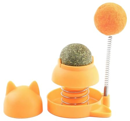 YUGSHNKFC Katzenminz-Ball mit rollendem Spielzeug, lustig, interaktiv, für den Innenbereich, für Katzen, Hunde und Leckerli-Spender