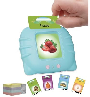 ZARAF Cartes éducatives,Flash Jouets pour Jeunes Enfants de 1 à 6 Ans, préscolaires pour Enfants pour écouter et Apprendre 224 Mots (français)