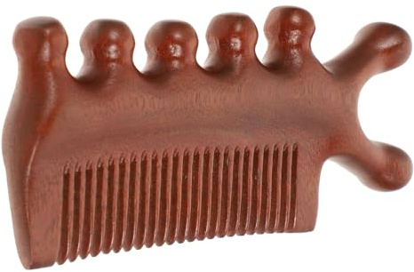 FONDOTIN Sandelholz Massagekamm Breitzahnkamm Kopfhautreinigung Haarmassage Kamm Für Frauen Männer Geeignet Für Nasses Trockenes Lockiges Haar Schmerzlösend Und Haarpflege
