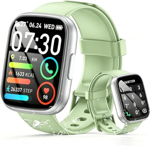 Poounur smartwatch uomo donna orologio fitness con funzione telefono 100+ modalità sport orologio sportivo IP68 impermeabile Smart Watch per Android iOS