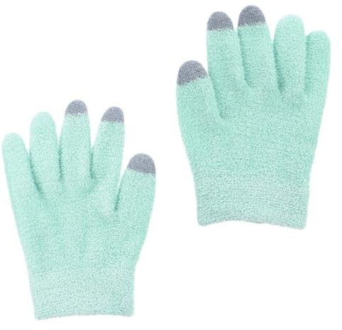 HAMPPLIES 1 Pair Touchscreen Moisturizing Hand Care Gel Gloves for Skin Therapy, Autumn Green Hydrating Gloves Suitable for Night Use and Sensitive Skin