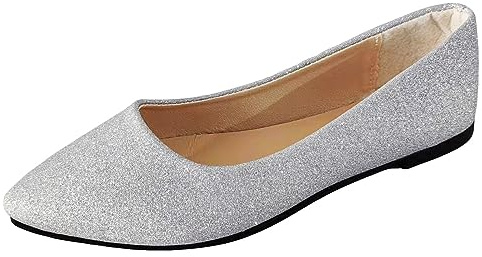 Ballerines plates pour femme - Élégantes et confortables - Chaussures d'été à enfiler - Ballerines plates - Aesthetic - Avec talon - Douces et confortables - Chaussures traditionnelles pieds nus