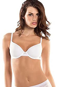 SIèLEI Reggiseno Imbottito con Ferretto 2506 Coppa B in Microfibra (5 XL IT Donna, Nero)