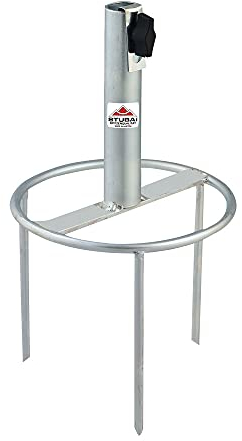 STUBAI Schirmständer Rasendorn 25 mm Ø, Höhe 150 mm, 600 g – mobiler Sonnenschirmständer für Rasenflächen | leicht einsteckbar ohne Werkzeug | stabiler Halt für Schirme im Garten & Camping
