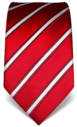 Vincenzo Boretti Herren Krawatte reine Seide gestreift edel Männer-Design zum Hemd mit Anzug für Business Hochzeit 8 cm schmal/breit