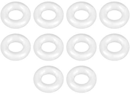 sourcing map 10 Stk. Silikon O-Ring VMQ Dichtungsring 7mm AD 3mm ID 2mm Breite Weiß
