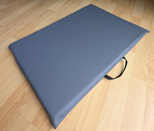 Hundebettenmanufaktur Hundematte Hundematratze Matte beidseitig Kunstleder Schaumstoff 3 cm Verschiedene Größen und Farben wählbar (100 cm X 70 cm, grau)
