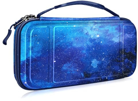 FINTIE Carrying Case for Nintendo Switch OLED Model 2021/Switch 2017 - [Shockproof] Hard Shell Protective Cover Travel Bag w/10 Game Card Slots for Switch Console Joy-Con & Accessories