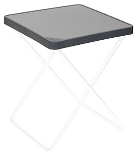 Crespo Hockerplatte 42,5 x 42,5 cm Tisch Hocker Tablett wasserfest hitzebeständig kratzbeständig, Grau