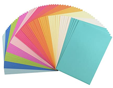Vaessen Creative 2927-302 Florence Cardstock Papier, Farbenmix Sommer, 216 Gramm/m², DIN A4, 60 Stück, Textur, für Scrapbooking, Kartenherstellung, Stanzen und andere Papierbasteleien, Multi
