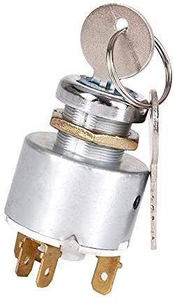 RUIZHI Interruttore di Accensione Universale 12V per Auto, Moto e Barche - Con Bobina di Accensione e 2 Chiavi