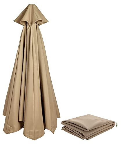 LoveisLove 3m 8 rippen sonnenschirm ersatz baldachin für ampelschirm Terrassenschirm strandschirm Marktschirm groß Sonnenschutz Bespannung runden 30+ UV-Schutz Wasserabweisend