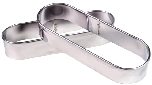 patisse 13818 - Lebkuchenausstecher Set aus 2 länglichen Lebkuchenausstecher Edelstahl - auf Karte - 11 x 3,5 cm, silber