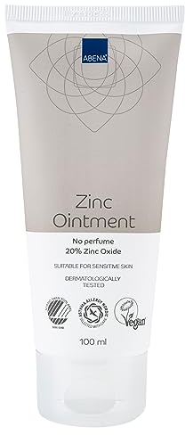 ABENA Zinc Ointment Cream | 100ml | Nourishing and Soothing Rash Cream | No Fragrance Wound Ointment | Protective Barrier Cream That Can Be Used for Treating Dry Irritated Skin.