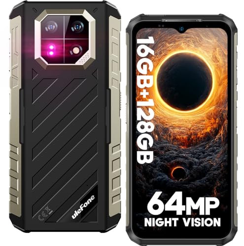 Ulefone Armor 22 Rugged Smartphone Android 14, 16GB+128GB/2TB SD 6600mAhSpeaker 64MP+24MP Night Vision 6.58” FHD+ 120Hz IP68/IP69K Mobile Phone Unlocked 4G Dual SIM/Face Fingerprint ID/NFC,UK Version