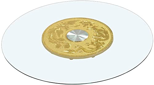 Générique Plateau tournant Lazy Susan Plateau tournant Lazy Susan en Verre, Plateau Rotatif à Haute Charge, Assiette trempée au Fromage, Assiette de Service (Taille : 90 cm)