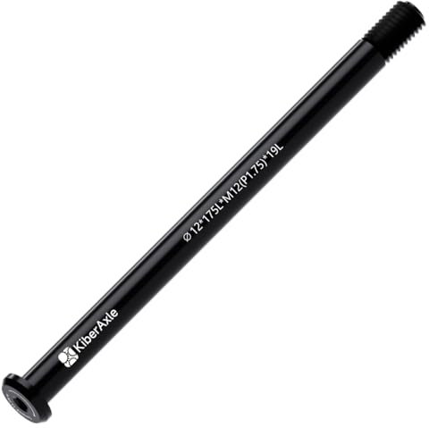 KiberAxle 12 mm Steckachsen für Fahrradgabeln und Hinterradstoß, Aluminiumlegierung Naben Adapterachse, Gewindesteigung 1,75 mm / Länge 175 mm