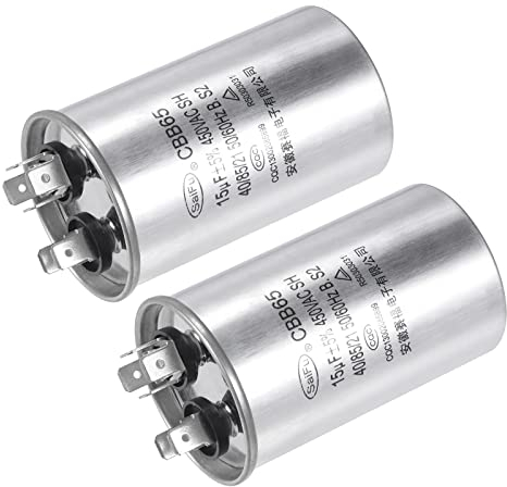 2 Stück Betriebskondensator CBB65, ovaler Betriebsstartkondensator mit Anschluss, ideal for HVAC, Klimaanlagen, Wärmepumpen
