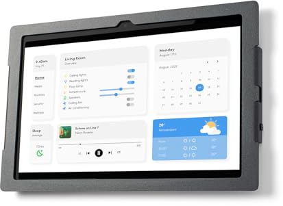 Tabdoq Lite Support Mural Tablette | Support Mural iPad | Fixation Sécurisée et Robuste Idéale Maison et Entreprise | Compatible iPad 10e Génération (2022) et 11e Génération A16 (2025) | Noir