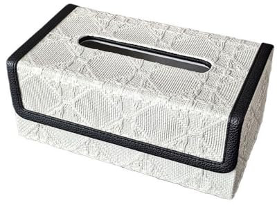 Kosmetiktücher Box Leichte Taschentuchbox im Luxusstil aus Leder, Schubladenbox, zweifarbig, rechteckig, for den Haushalt, dekorative Ornamente for Couchtische für Esszimmer Badezimmer Schlafzimmer(Sc