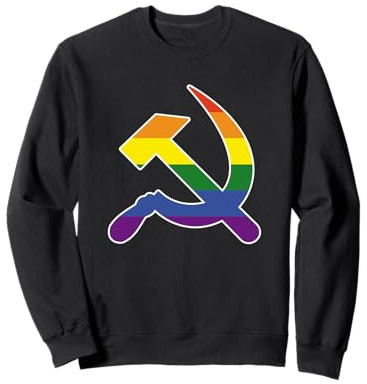 Bandiera arcobaleno comunista gay comunista LGBT martello e falce Felpa