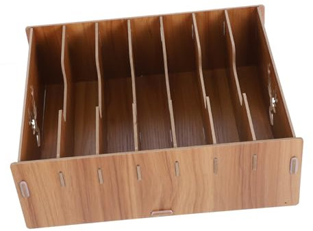 VILLFUL Büro-aufbewahrungsregal Dokumentenregal Aus Holz Aktenständer Mit Fächern Papieraufbewahrungs-organizer Für Schreibtisch Verschleißfester Bücherständer