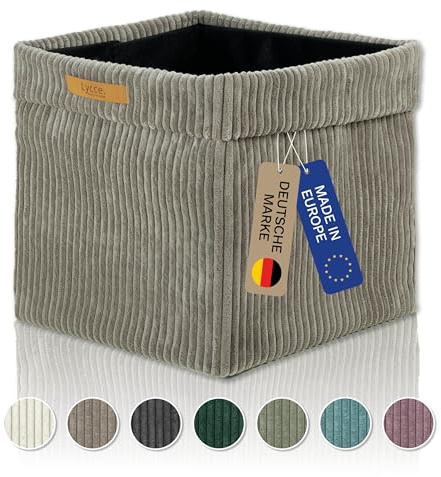 Lycce Kallax Box Cord, Faltbox + abnehmbarer Bezug | taupe