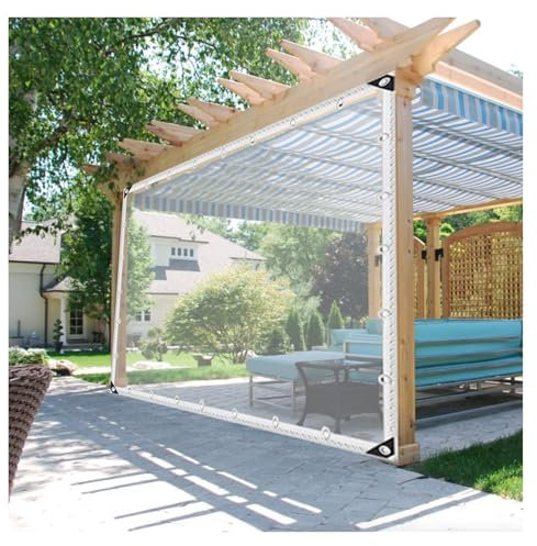 Bâche transparente en PVC robuste avec œillets pour jardin, serre et plantes (2 x 3 m)