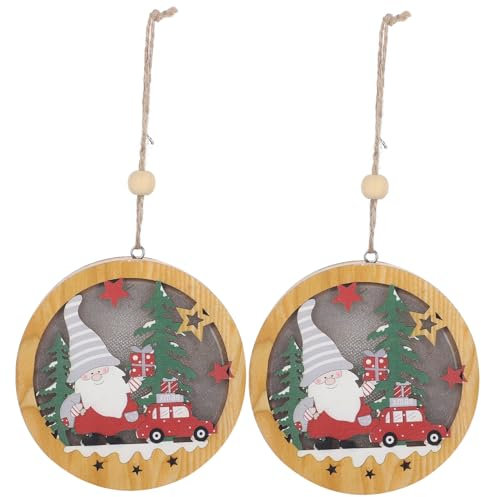 BIUDECO Weihnachtsbaum Anhänger Weihnachtsdekoration Holzschmuck Für Den Weihnachtsbaum