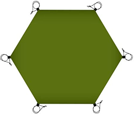 Große wasserdichte Camping-Bodenplane für 4 x 4 Zelte, langlebig, sechseckig, Picknickdecke mit achteckiger Stellfläche, ideal für Outdoor-Aktivitäten (Hexagonal 3,3 x 2,9 m, Größe A)