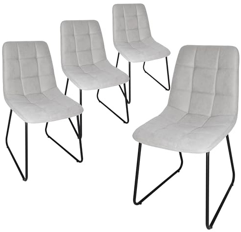 JIEXI Esszimmerstühle Essstühle Polsterstuhl Esszimmer Stuhl,Küchenstuhl, Esstisch Stuhl, Wohnzimmerstuhl, Design, mit Rückenlehne Metallbeinen