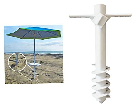 TOBBOMEY 1pezzi Ancora Ombrellone Spiaggia Cinque Punte Base Leggera e Resistente per Ancoraggio Sicuro in Sabbia Facile Installazione per Ombrelloni da Giardino Campeggio e Patio