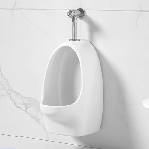 RTTZBOZ Urinarios de cerámica para Hombres, montados en la Pared comerciales Orinal de Descarga a presión, para Uso público, para Karaoke, Bares, baños y hoteles(White)