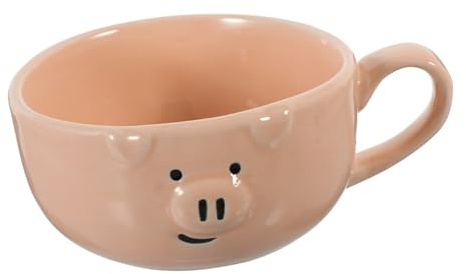 HEALLILY Tazza Da Caffè in Ceramica Tazza Per Bevande Calde Design Di Maiale Cartone Animato Adatta Per Latte Acqua Caffè