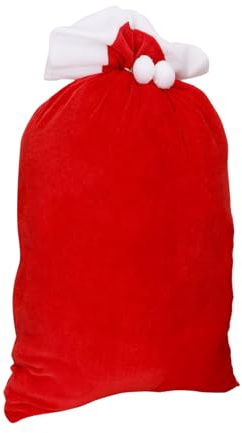 Sacchetto regalo con cordino | sacchetto di Natale in velluto San Nicola, grande capacità per giocattoli, caramelle, feste di Natale