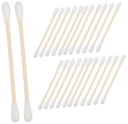TOYZFRIENDY 100 Stück Bambus Wattestäbchen Doppelseitig Lang Weich Sanft zur Make-up Reinigung und Ohrenpflege Multifunktionale Hygienische Baumwollstäbchen