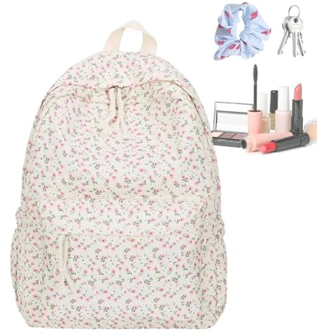 Moreeulsi Rucksack mit Blumenmuster für die Schule, großer Rucksack mit