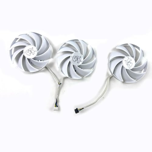 FDMOZRE Cooling Fan 87mm 4pin PLD09210B12HH RTX4060 TI GPU FAN For MSI for GeForce RTX 4060 Ti for GAMING X SLIM WHITE 16G graphics card(3pcs)