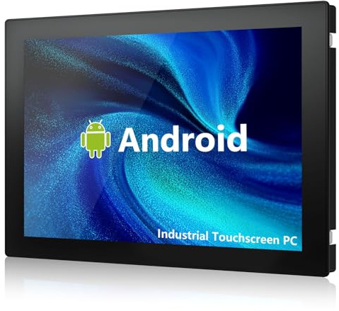 NORQIN Panel PC Táctil Industrial 15,6 Android 11 Ordenador Todo En Uno | Tableta Multi-Táctil Capacitiva,Pantalla Frontal IP65,WiFi,BT,Puertos HDMI/USB para MES y Terminal Táctil(4GB RAM,64GB SSD)