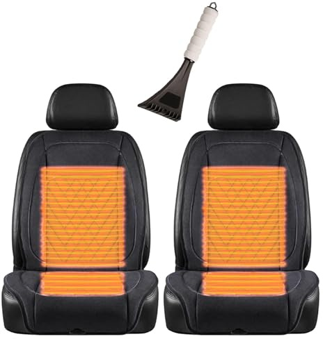 Hazomeu Super caldo 𝐜𝐨𝐩𝐫𝐢𝐬𝐞𝐝𝐢𝐥𝐞 𝐚𝐮𝐭𝐨 𝐫𝐢𝐬𝐜𝐚𝐥𝐝𝐚𝐭𝐨, Viene Fornito Con Una Pala Da Neve, Copri Sedile Auto Adatto a vari modelli di auto,doubleseat