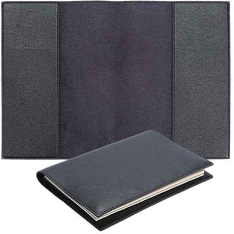 PH PandaHall Couverture de Livre en Cuir PU Noir 33.7x23cm Protège Livres Rectangulaire Couverture Livre pour Carnet A5 Voyageur Sketchbook Journal Scrapbooking Album 1pc