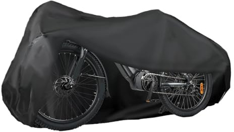 Copribici impermeabile Parapioggia anti-UV for bici da strada Moto E-Bike Coperture protettive for ciclismo multiuso Per biciclette(Black 210D,XL)