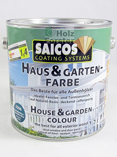 SAICOS Haus und Garten-Farbe 2838 Mahagonibraun deckend, 2,50 Liter