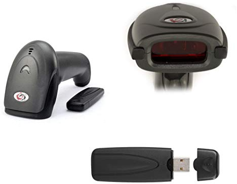 Douchette Scanner sans Fil Laser programmable Batterie | Scanner sans fil programmable pour codes 1D avec capteur laser et batterie rechargeable.
