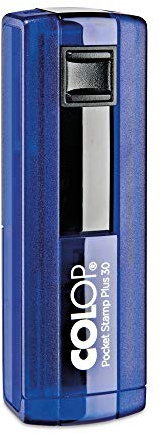 stempel-fabrik – Colop Pocket Stamp Plus 30 INDIGO Stempel mit Wunschtext personalisieren – selbstfärbender Taschenstempel als Namensstempel, Adressstempel & Co zu verwenden (47 x 18 mm | 5 Zeilen)
